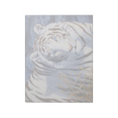 Mooie witte tijger met kristalblauwe ogen notitieblok (Linkerzijde)