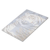 Mooie witte tijger met kristalblauwe ogen notitieblok (Schuin)