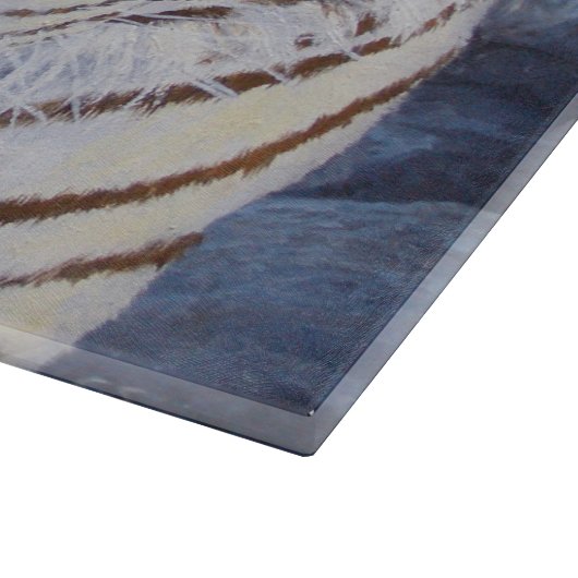 Mooie witte tijger met kristalblauwe ogen snijplank (Hoek)