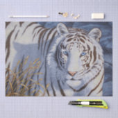 Mooie witte tijger met kristalblauwe ogen tissuepapier (Craft)