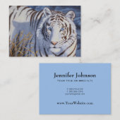 Mooie witte tijger met kristalblauwe ogen visitekaartje (Voorkant / Achterkant)