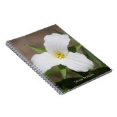 Mooie witte trillium notitieboek (Rechterzijde)