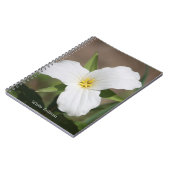 Mooie witte trillium notitieboek (Linkerzijde)