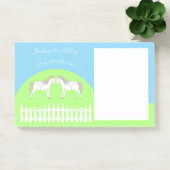 Mooie Witte Trouwpaarden Op Maat Post-it® Notes (Kantoor)