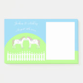 Mooie Witte Trouwpaarden Op Maat Post-it® Notes (Voorkant)
