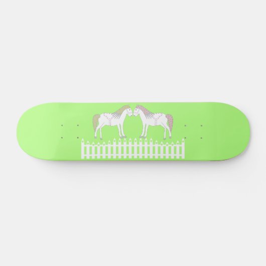 Mooie Witte Trouwpaarden Persoonlijk Skateboard (Horizontaal)