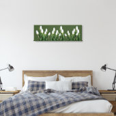 Mooie witte tulpenbloem groen moderne bloemen canvas afdruk (Insitu (Slaapkamer))
