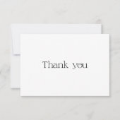 Mooie witte typografie Swash bedankkaart (Voorkant)