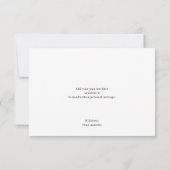 Mooie witte typografie Swash bedankkaart (Achterkant)