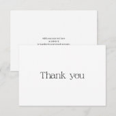Mooie witte typografie Swash bedankkaart (Voorkant / Achterkant)