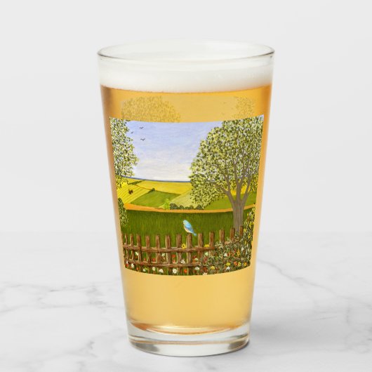 Mooie witte uitzicht glas (Voorkant gevuld)