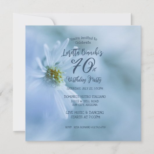 Mooie witte ventilator 70e verjaardag kaart (Voorkant)