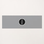 Mooie witte ventilator met levenspatroon op zwart yogamat (Achterkant (horizontaal))