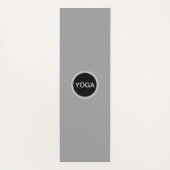 Mooie witte ventilator met levenspatroon op zwart yogamat (Achterkant)