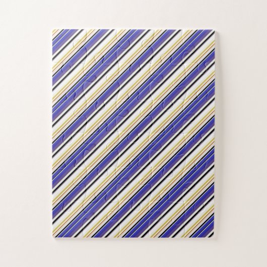 Mooie witte violette strepen legpuzzel (Verticaal)