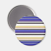 Mooie witte violette strepen magneet (Voorkant / Achterkant)