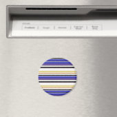 Mooie witte violette strepen magneet (Insitu (Vaatwasser))