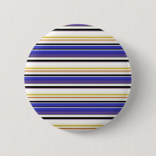 Mooie witte violette strepen ronde button 5,7 cm