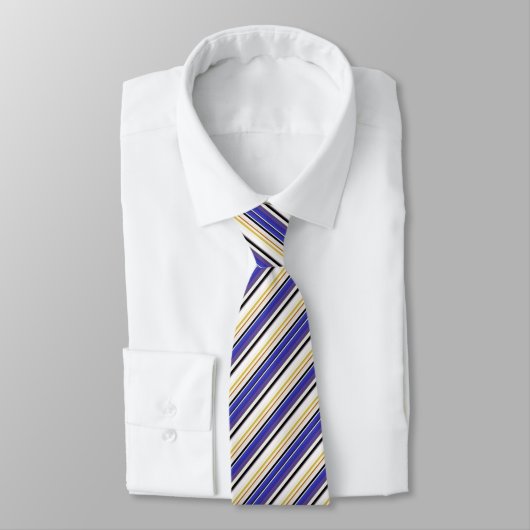 Mooie witte violette strepen stropdas (Gebonden)