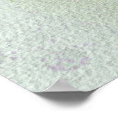 Mooie witte vlinder op een stengelschilderij poster (Hoek)