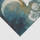 Mooie Witte Vos Cyanotype Afdrukken Tissuepapier (Detail)