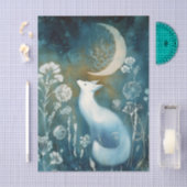 Mooie Witte Vos Cyanotype Afdrukken Tissuepapier (Craft)
