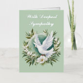 Mooie witte vredesduif folie feestdagenkaart (Voorkant)