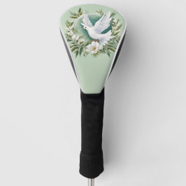 Mooie witte vredesduif golfheadcover