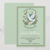 Mooie witte vredesduif kaart (Voorkant / Achterkant)