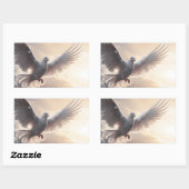 Mooie Witte Vredesduif Rechthoekige Sticker (Vel)