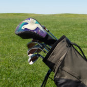Mooie witte Waterverf Golfheadcover (Insitu)