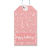 Mooie Witte Wilde Bloemen Patroon Met Initialen