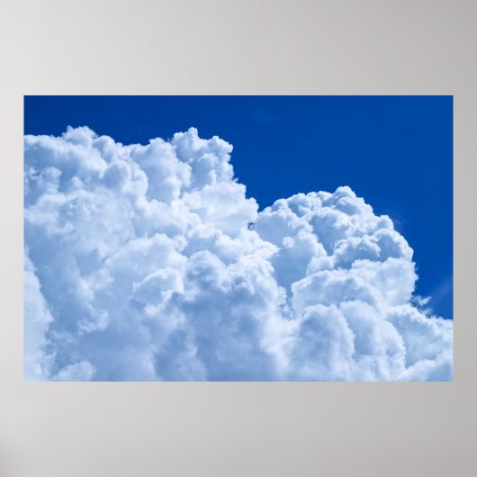 Mooie witte wolken poster (Voorkant)