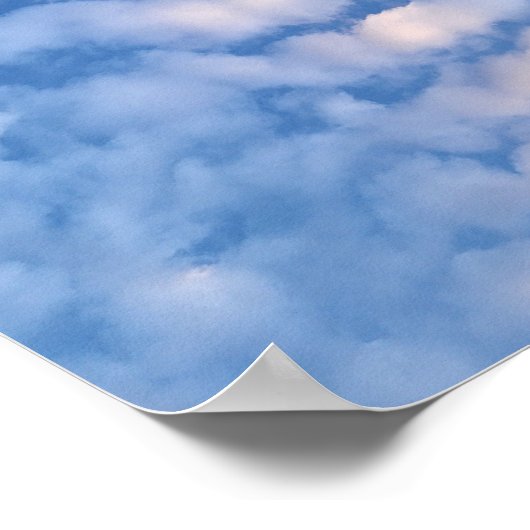 Mooie witte wolken poster (Hoek)