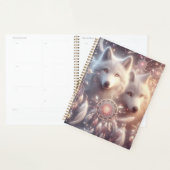 Mooie Witte Wolven en Dreamcatchers Planner (Display)