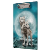 Mooie witte wolven klembord (Links)