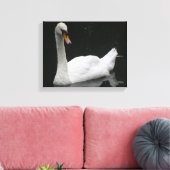 Mooie Witte Zwaan Canvasprint Canvas Afdruk (Insitu (Woonkamer))