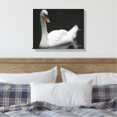 Mooie Witte Zwaan Canvasprint Canvas Afdruk (Insitu (Slaapkamer))
