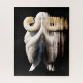 Mooie witte zwaan, Jigzaag Puzzle Legpuzzel (Verticaal)