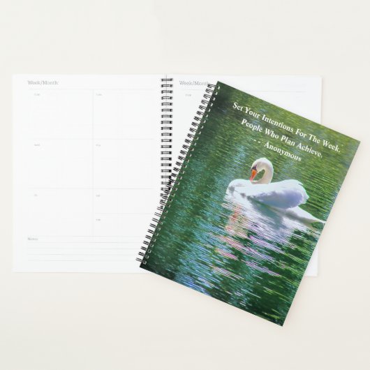 MOOIE WITTE ZWAAN/MENSEN DIE PLANNEN, BEREIKEN. PLANNER (Display)