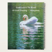 MOOIE WITTE ZWAAN/MENSEN DIE PLANNEN, BEREIKEN. PLANNER (Achterkant)