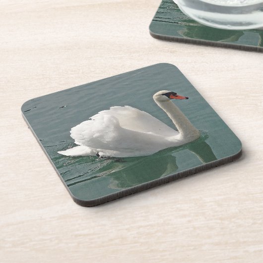 Mooie witte zwaluw bier onderzetter (Linkerzijde)