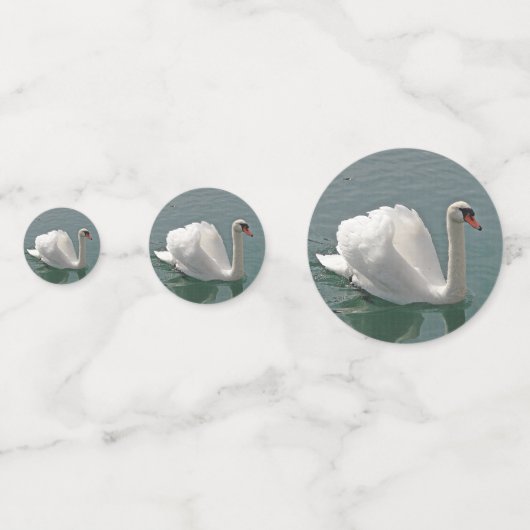 Mooie witte zwaluw confetti (Voorkanten)