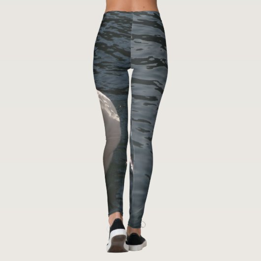 Mooie witte zwaluw leggings (Achterkant)