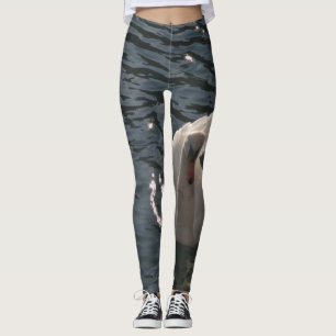 Mooie witte zwaluw leggings