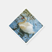 Mooie witte zwaluw servet (Hoek)