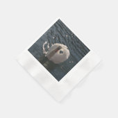 Mooie witte zwaluw servet (Hoek)