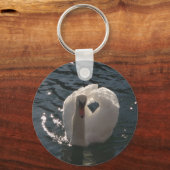 Mooie witte zwaluw sleutelhanger (Voorkant)