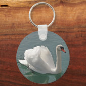 Mooie witte zwaluw sleutelhanger (Voorkant)