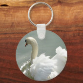 Mooie witte zwaluw sleutelhanger (Voorkant)